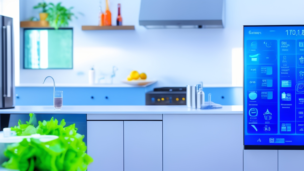 Modern okos hűtőszekrény energiahatékonysági kijelző digitális vezérlőpanellel hőmérséklet beállításokkal